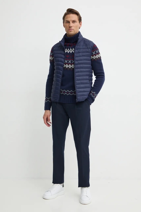 Barbour sweter wełniany MKN1492 granatowy AA00