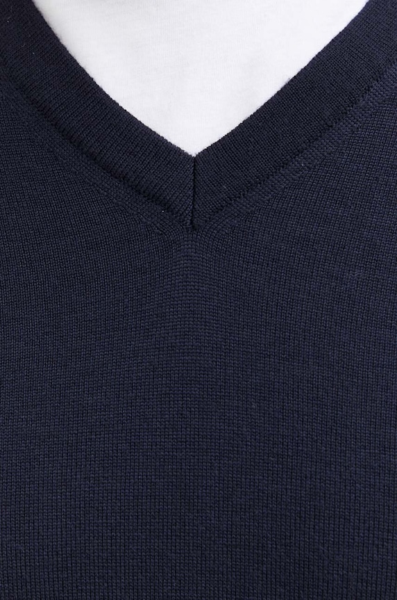 HUGO sweter wełniany San Vredo-M 50474172 granatowy