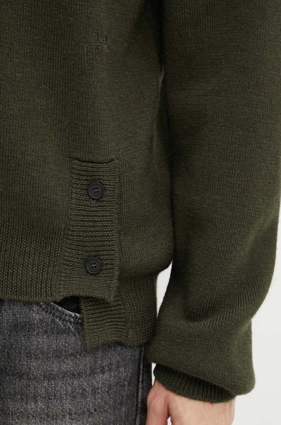 A-COLD-WALL* pulover de lână UTILITY MOCK NECK KNIT ACWMK152 verde