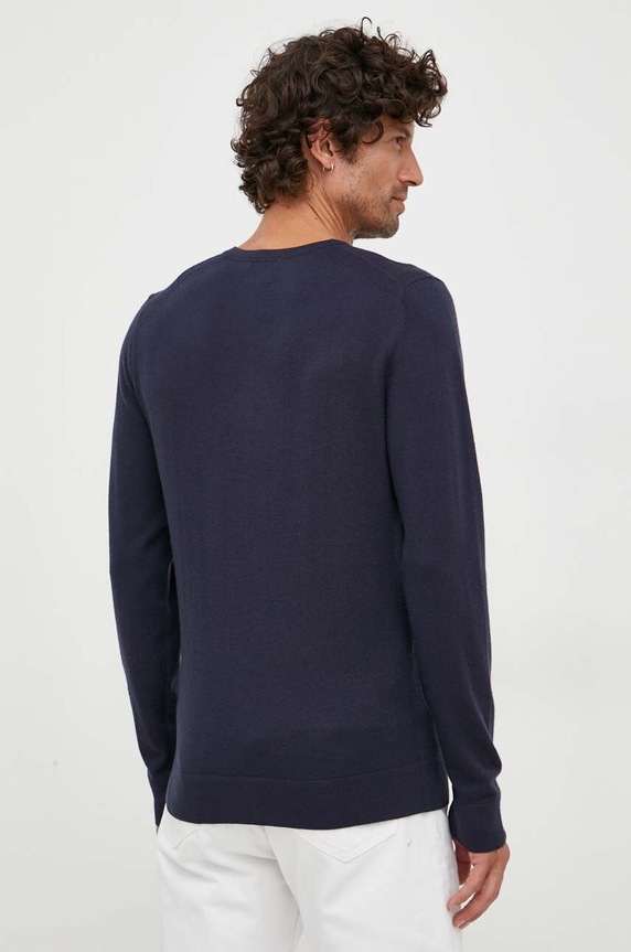 Oblečenie Vlnený sveter Calvin Klein K10K109474 tmavomodrá
