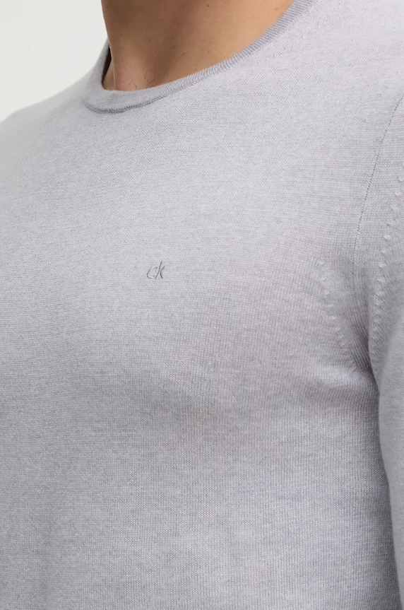 Vlnený sveter Calvin Klein K10K109474 sivá