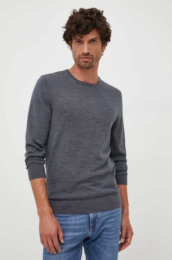 Vlnený sveter Calvin Klein sivá K10K109474