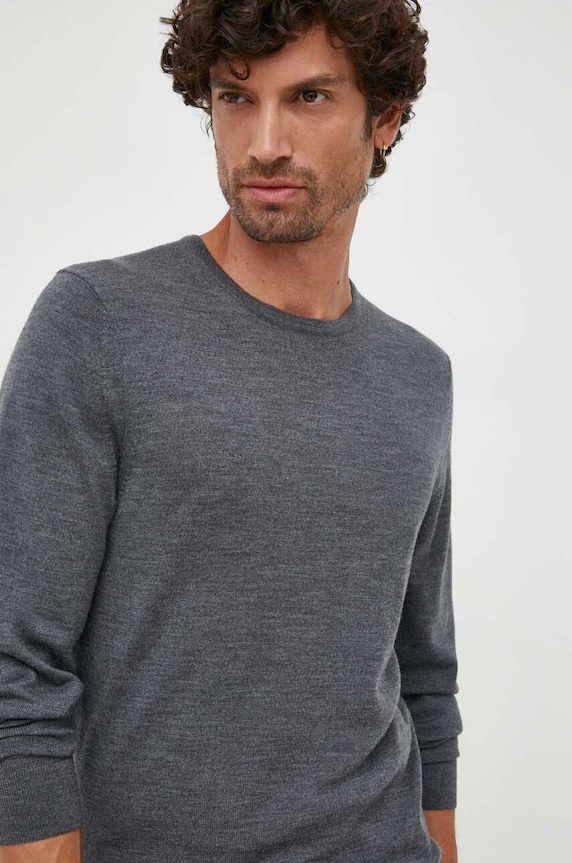 Vlnený sveter Calvin Klein K10K109474 sivá