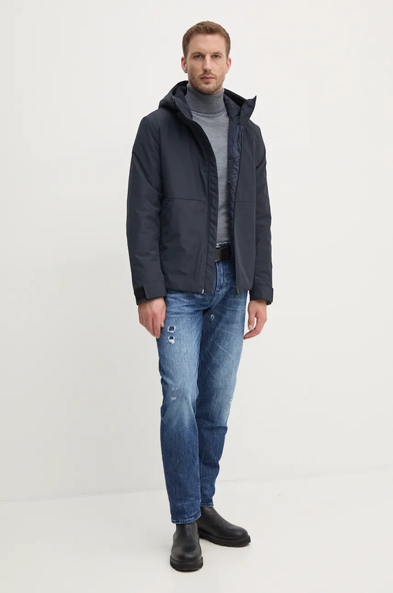 Calvin Klein sweter wełniany K10K110420 szary AW24