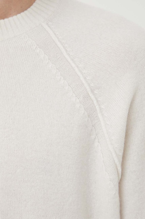 Calvin Klein gyapjú pulóver K10K111954 bézs