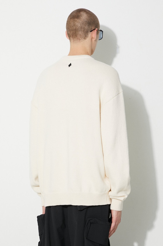 Odjeća Pamučni pulover Marcelo Burlon Aop Wind Feather CMHE036F23KNI0026F10 bež