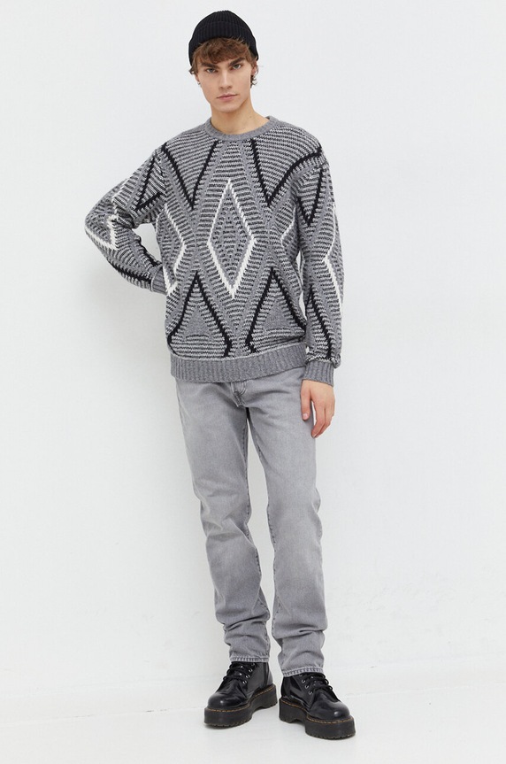 Hollister Co. sweter KI320.3052.118 szary AW23
