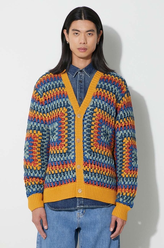Bavlnený kardigán Corridor Sunburst Cardigan vzorovaný oranžová SW0109
