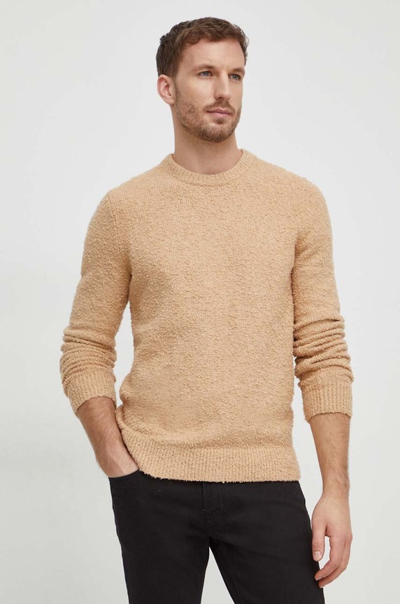 Sveter Michael Kors okrúhly béžová CS3607IBKT