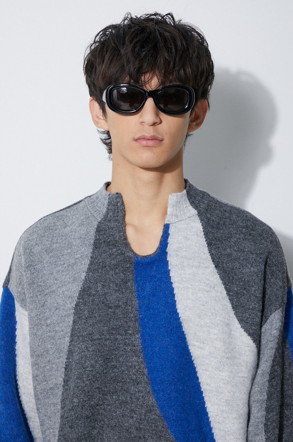 Ader Error sweter z domieszką wełny Batia Knit BMADFWKT0301 szary
