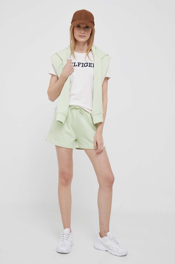 Pepe Jeans pamut rövidnadrág ADRIANA PL801056.610 zöld AW23