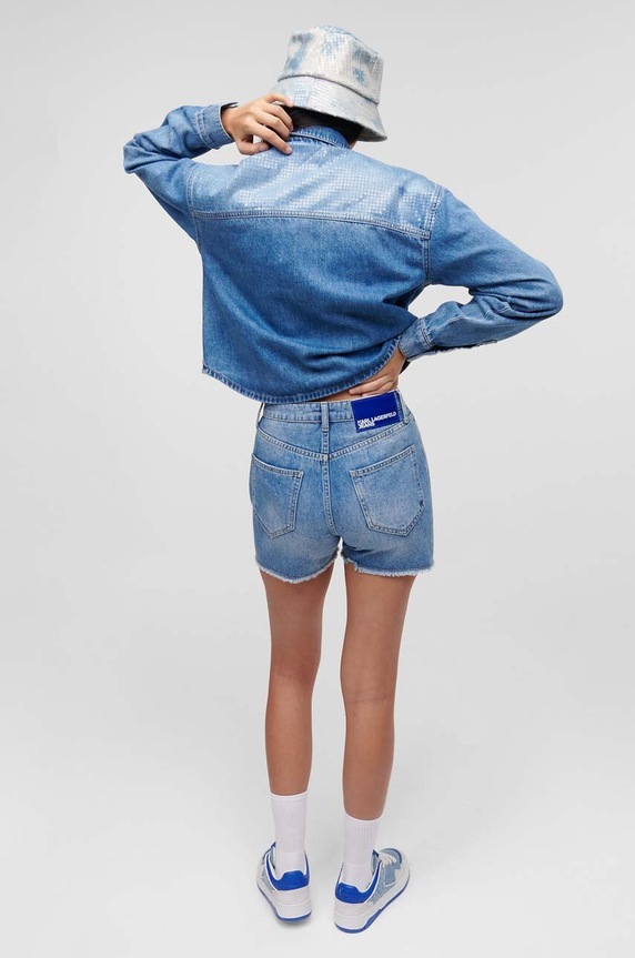 Karl Lagerfeld Jeans pantaloncini di jeans 235J1117 blu AW23