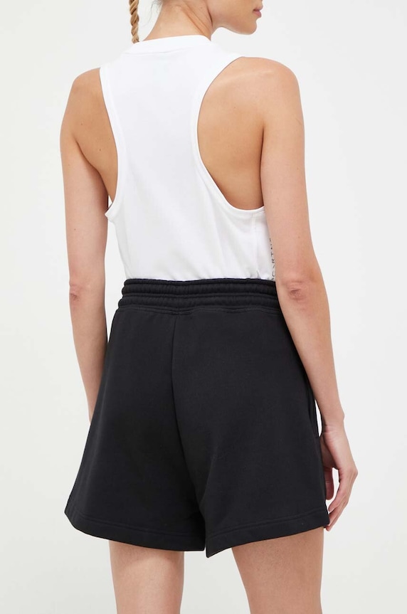 Bombažne kratke hlače adidas by Stella McCartney Terry IK9093 črna SS26