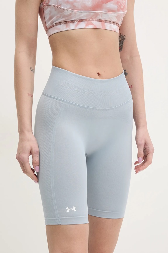 Къс панталон за трениране Under Armour Train Seamless трикотаж син 1379151
