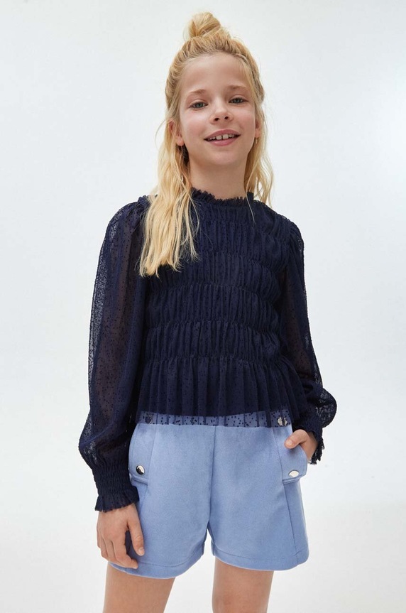 Dječje kratke hlače Mayoral bez uzorka plava 7210.8E.Junior.9BYX