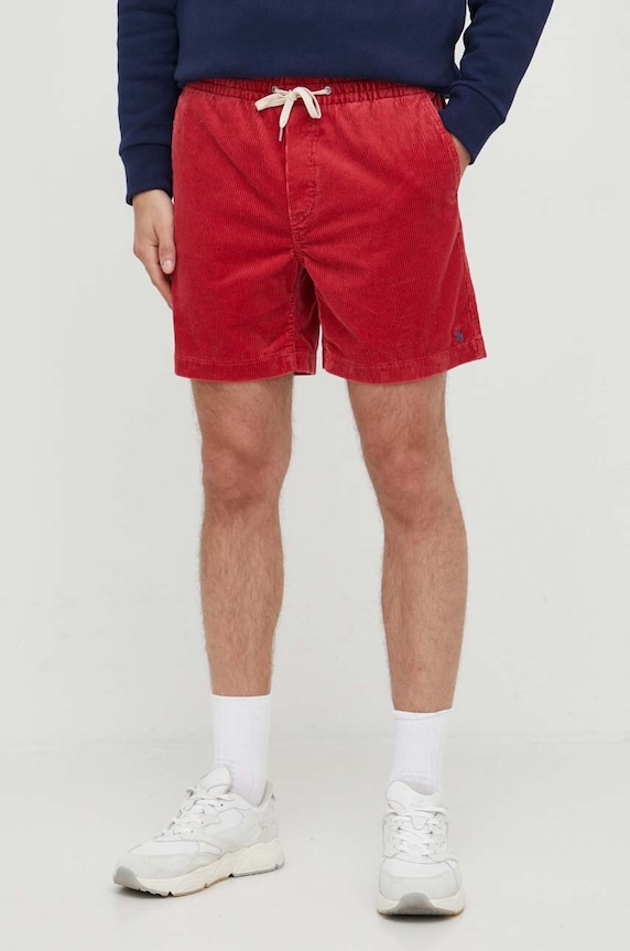 Polo Ralph Lauren kordbársony rövidnadrág szövet piros 710800214