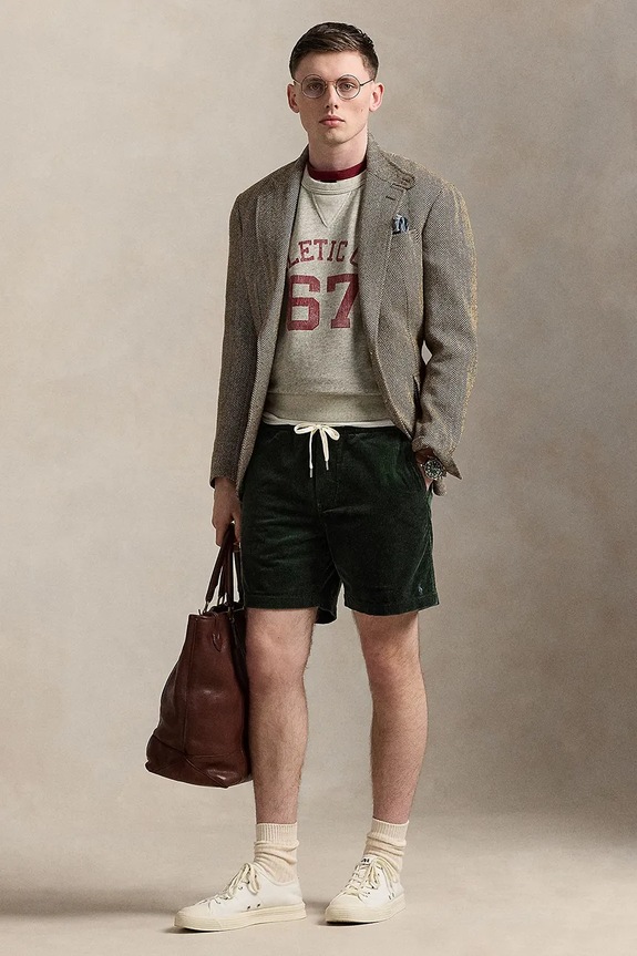 Polo Ralph Lauren kordbársony rövidnadrág dzsörzé zöld 710800214