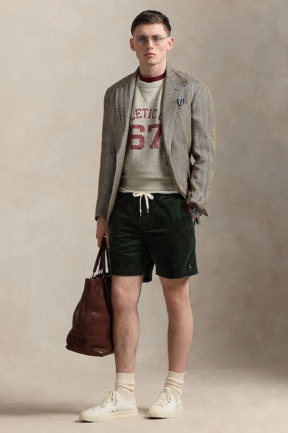 Polo Ralph Lauren kordbársony rövidnadrág dzsörzé zöld 710800214