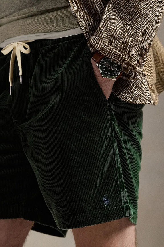 Polo Ralph Lauren kordbársony rövidnadrág zöld 710800214