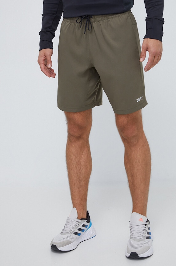 Reebok edzős rövidnadrág ID TRAIN sima zöld 100054209
