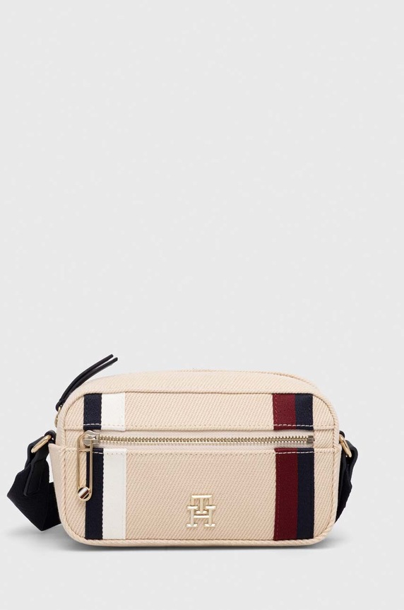 Tommy Hilfiger torebka nie mieści A4 beżowy AW0AW15156