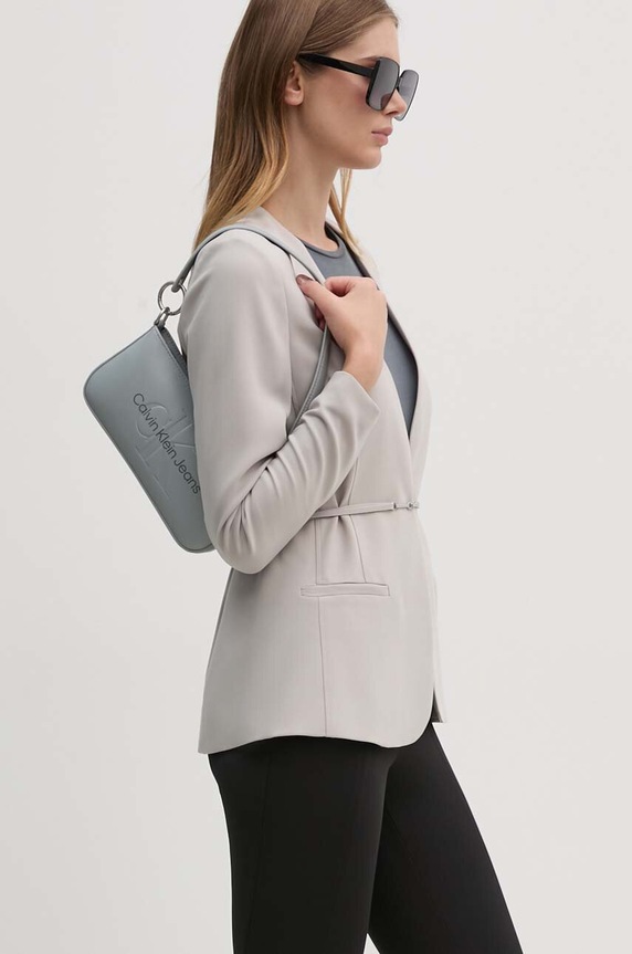 Τσάντα Calvin Klein Jeans συνθετικό γκρί K60K610679
