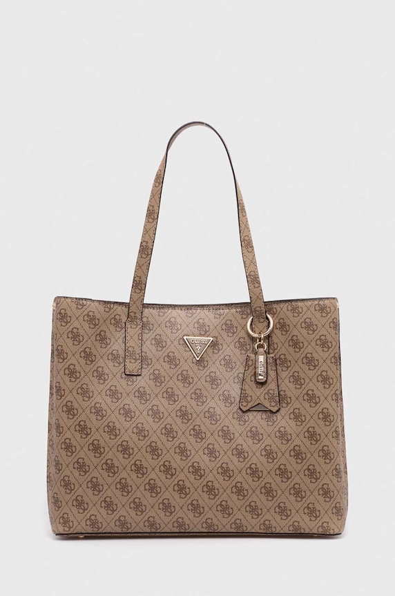 Τσάντα Guess απομίμηση λείου δέρματος μπεζ HWSG87.78230