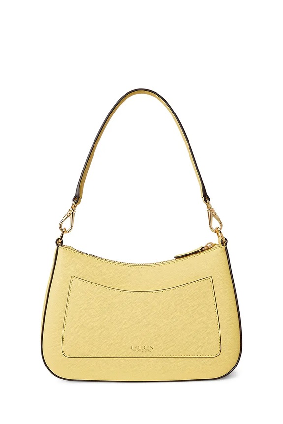 Lauren Ralph Lauren torebka skórzana 431883768 żółty SS26