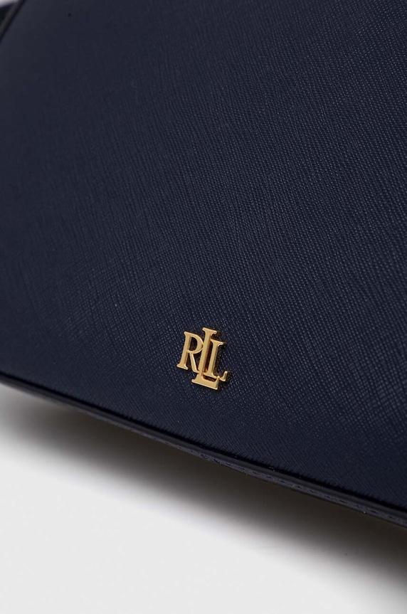 Lauren Ralph Lauren geantă de piele bleumarin 431883768