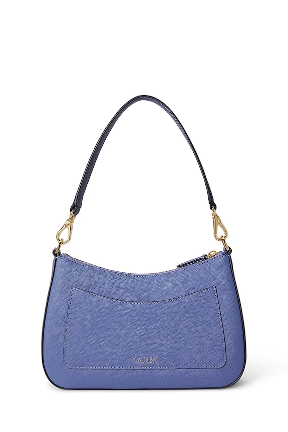 Doplnky Kožená kabelka Lauren Ralph Lauren 431883768 modrá