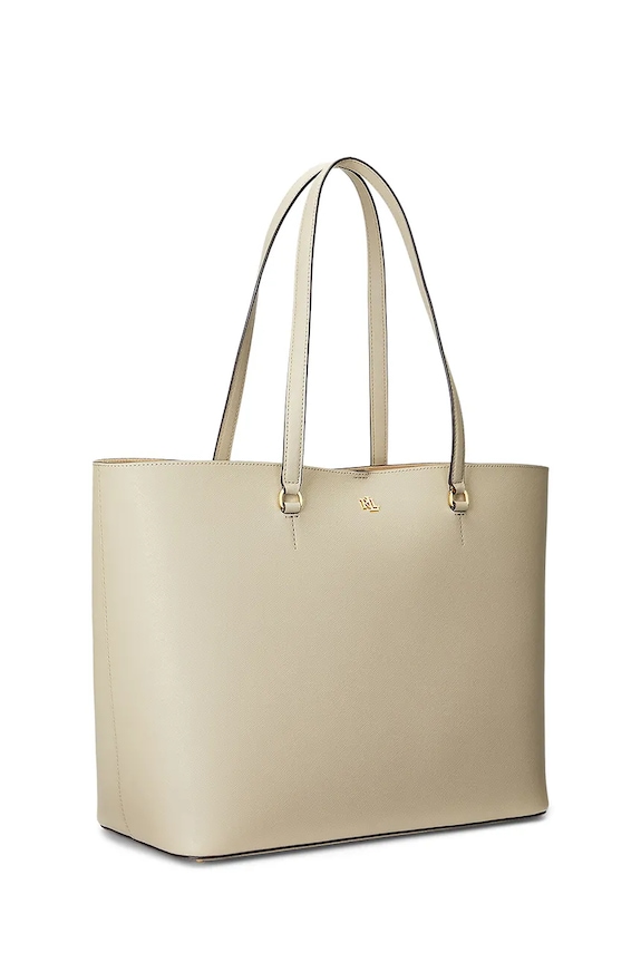 Accesorii Lauren Ralph Lauren geantă de piele 431911655 bej