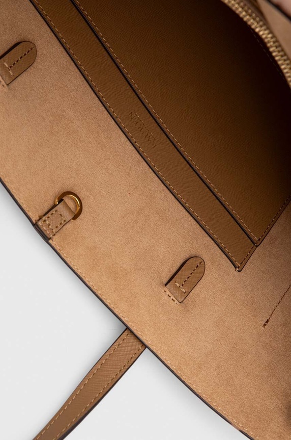 Lauren Ralph Lauren bőr táska 431911655 bézs