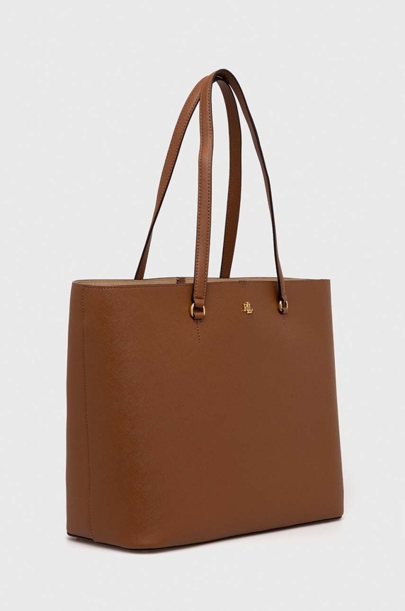 Lauren Ralph Lauren bőr táska 431911655 barna SS26