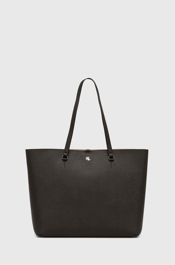 Kožená kabelka Lauren Ralph Lauren usňová koža zelená 431911655