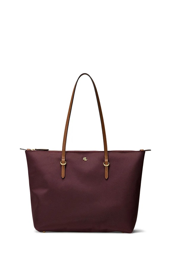 Lauren Ralph Lauren shopper γυναικεία υφασμάτινο μωβ 431916737