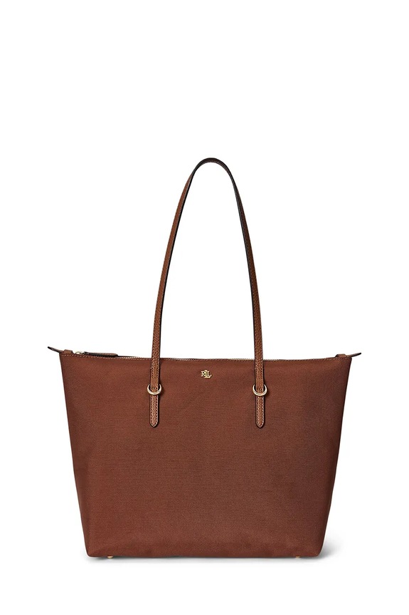 Lauren Ralph Lauren kabelka typu shopper dámska jednofarebný hnedá 431916737
