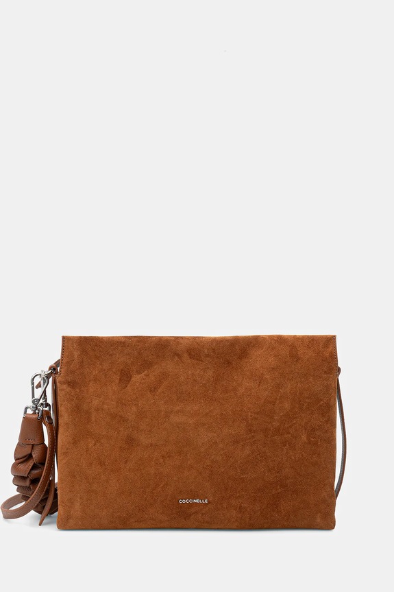 Τσάντα σουέτ Coccinelle δέρμα σαμουά καφέ E1.P6P.19.02.01