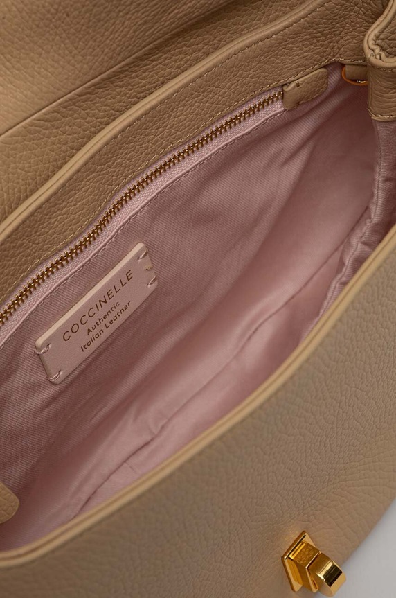 Coccinelle geantă crossbody de damă din piele E1.PQR.18.03.01 bej