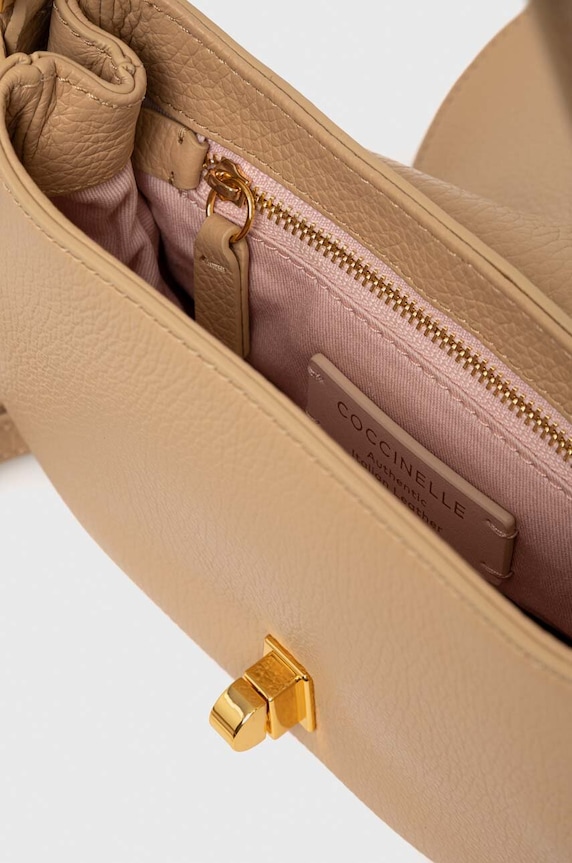 Coccinelle geantă crossbody de damă din piele E1.PQR.58.01.01 bej