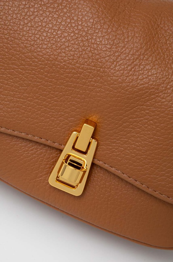 Accesorii Coccinelle geantă crossbody de damă din piele E1.PQR.58.01.01 maro