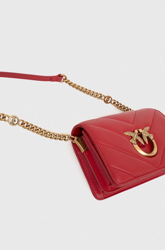 Pinko torebka skórzana 100067.A136 czerwony