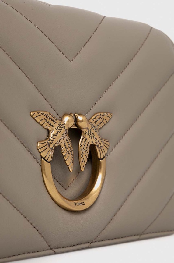 Pinko torebka skórzana szary 100063.A136