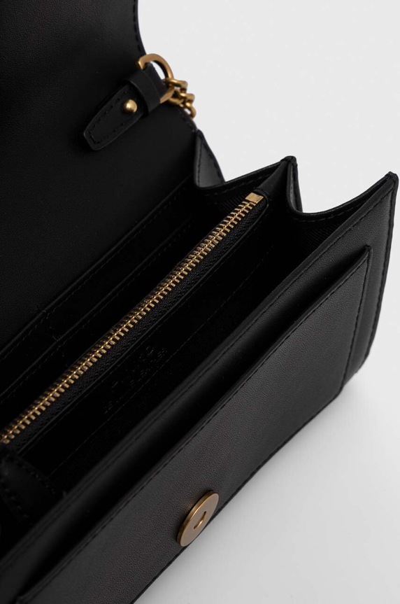 Pinko portfel damski skórzany 100062.A0F1 czarny