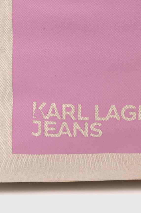 Doplňky Bavlněná kabelka Karl Lagerfeld Jeans 235J3056 béžová