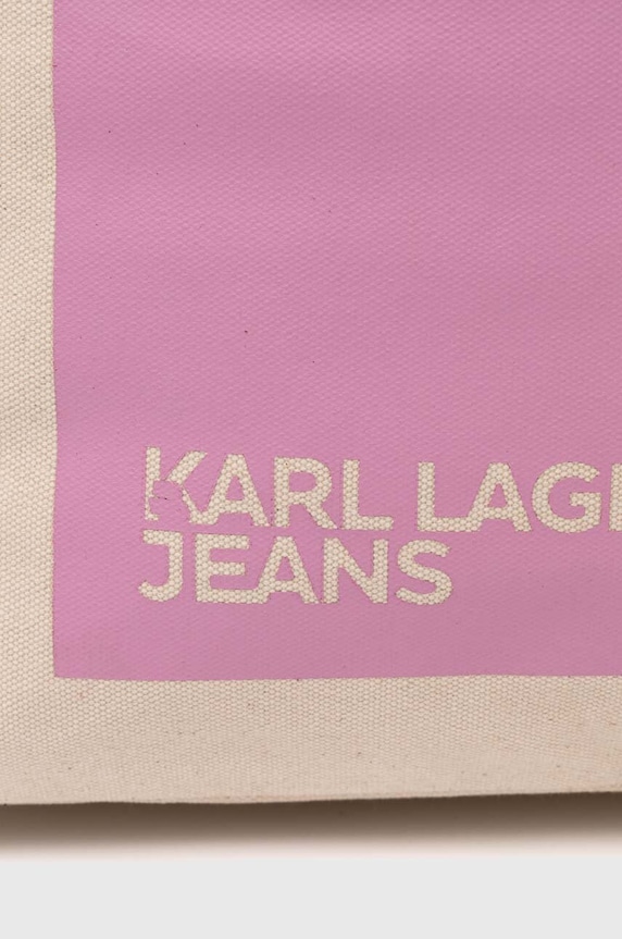 Doplňky Bavlněná kabelka Karl Lagerfeld Jeans 235J3056 béžová