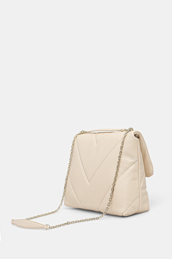 Αξεσουάρ Δερμάτινη τσάντα Patrizia Pepe CBA302.L006 μπεζ