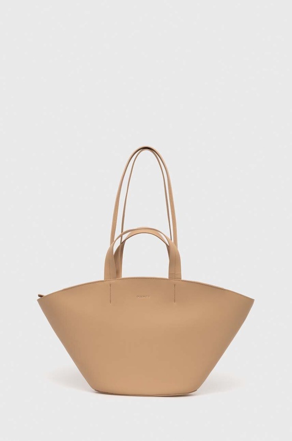 Patrizia Pepe torebka skórzana skóra licowa beżowy 8B0140.L047