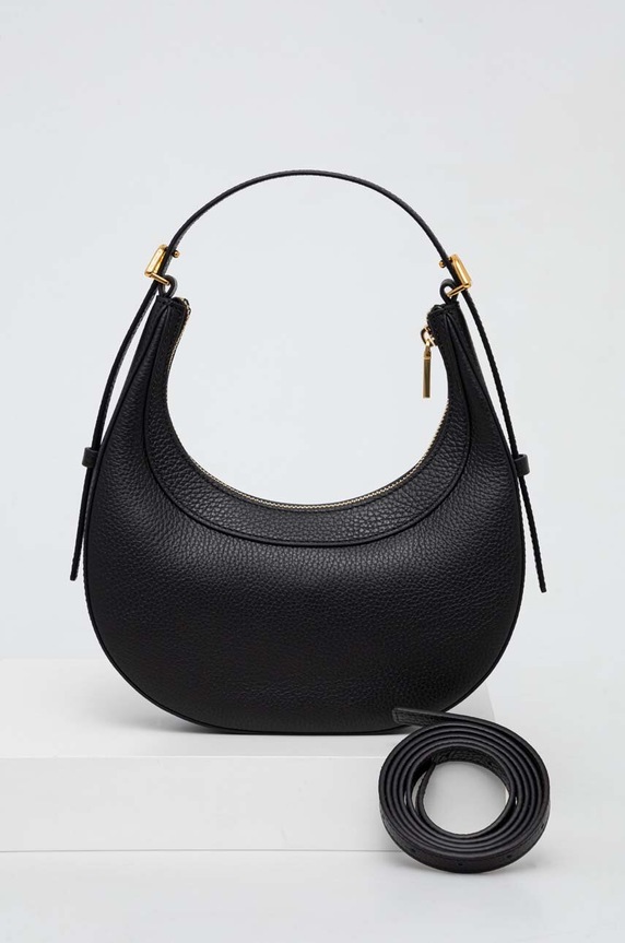 Coccinelle poseta de piele uni negru E5.PIP.53.01.01