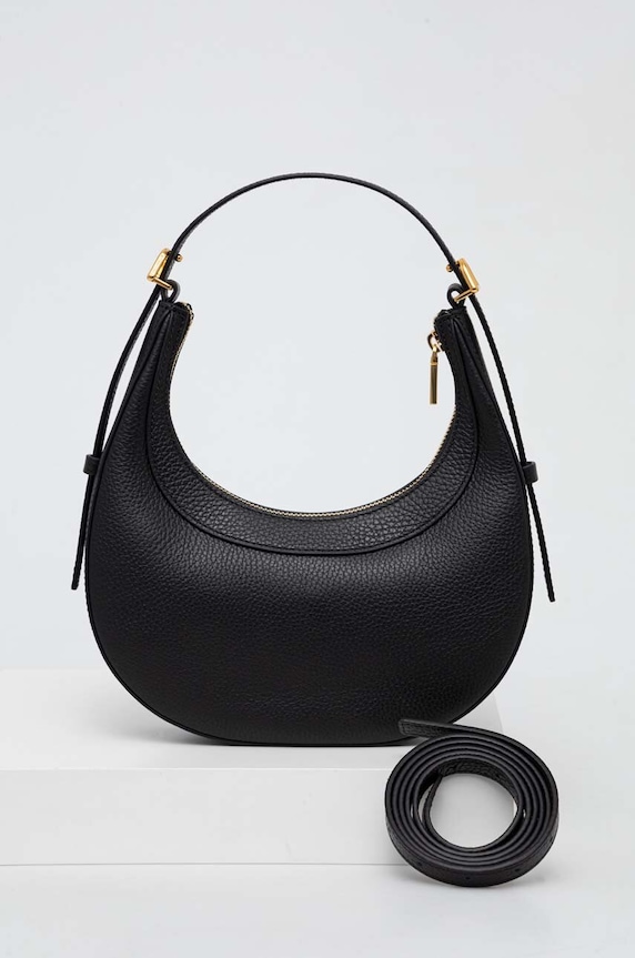 Coccinelle poseta de piele uni negru E5.PIP.53.01.01
