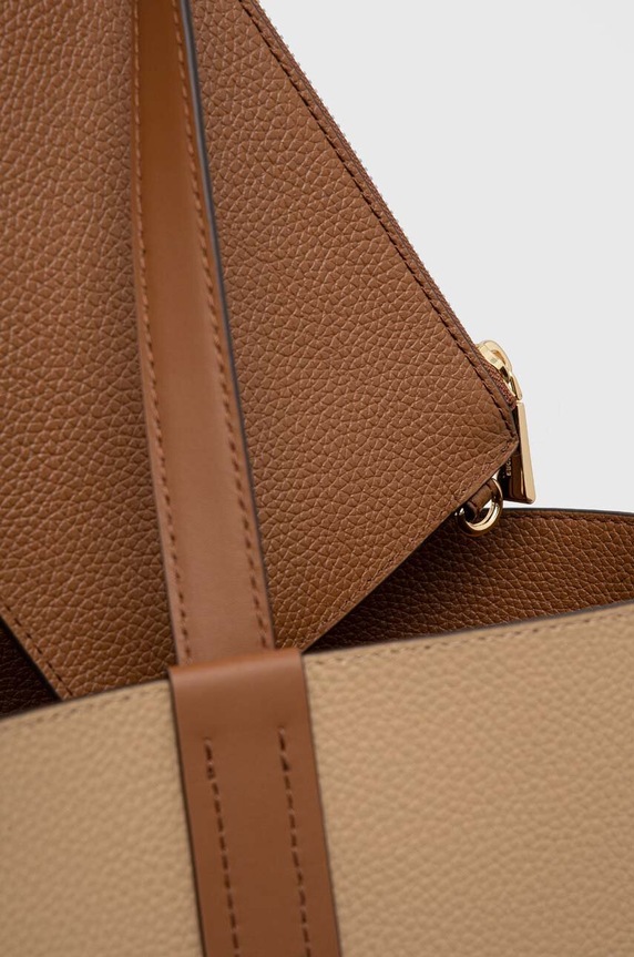 Oboustranná kožená kabelka MICHAEL Michael Kors 30F3GZAT4T hnědá